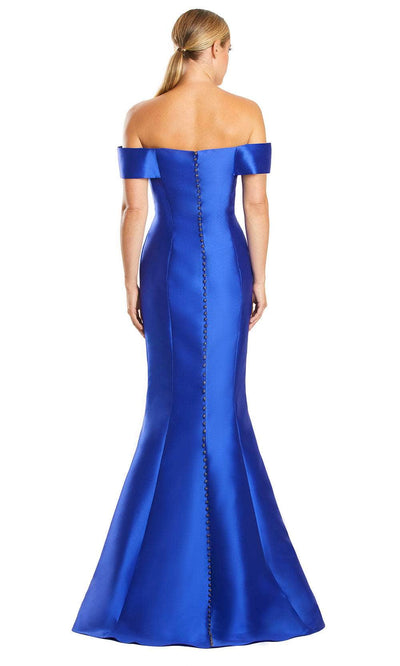 Alexander by Daymor 1878F23 - Pleated Off Shoulder Evening Gown