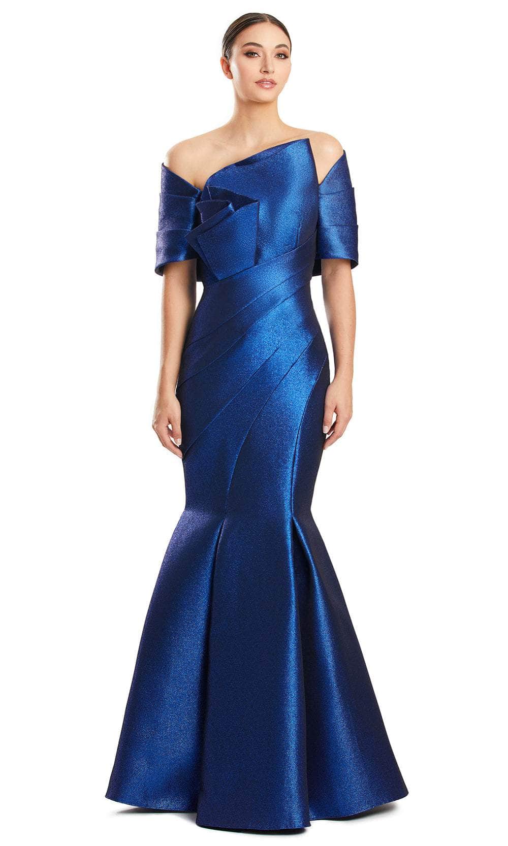 Alexander by Daymor 1879F23 - Pleated Detail Mermaid Evening Dress Special Occasion Dresses