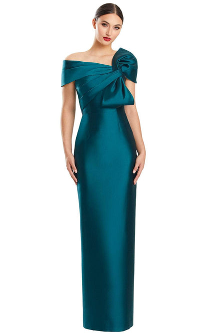 Alexander by Daymor 1885F23 -Bow Accented Column Evening Dress Special Occasion Dresses