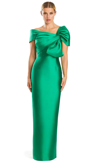 Alexander by Daymor 1885F23 -Bow Accented Column Evening Dress Special Occasion Dresses