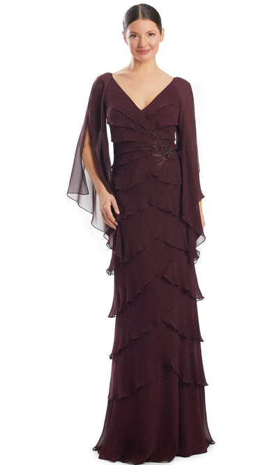 Alexander by Daymor 1957S24 - Long Sleeve Tiered Evening Dress Evening Dresses