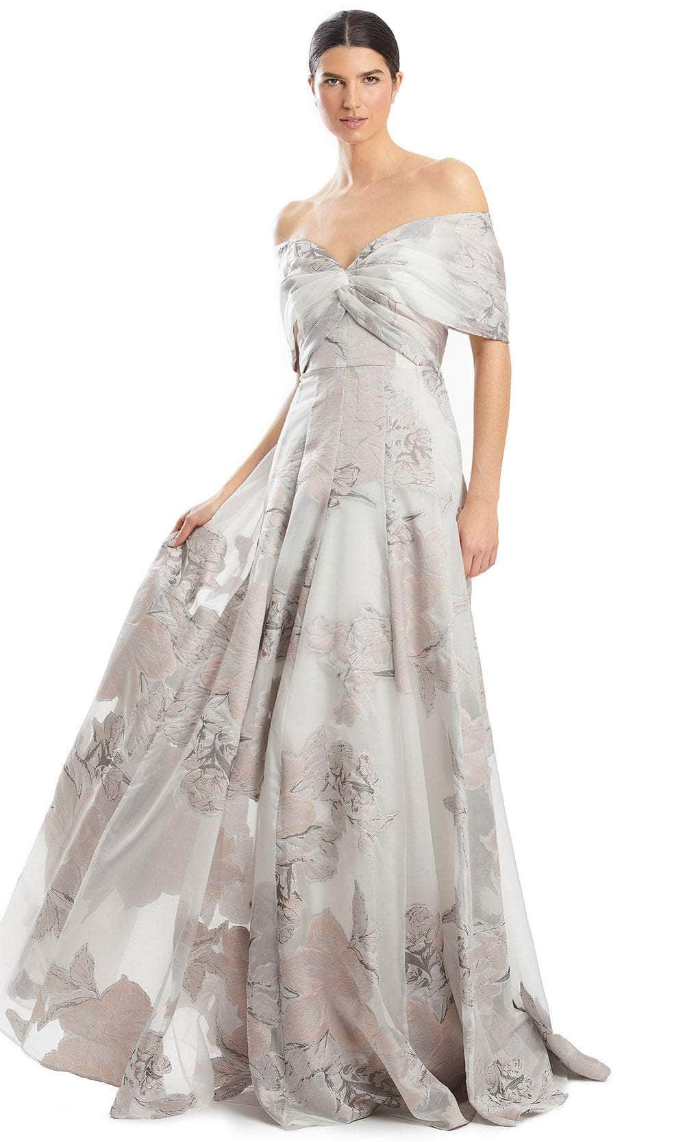 Alexander by Daymor 1959S24 - Printed Bow Style Ballgown Ball Gowns 4 /  Blush