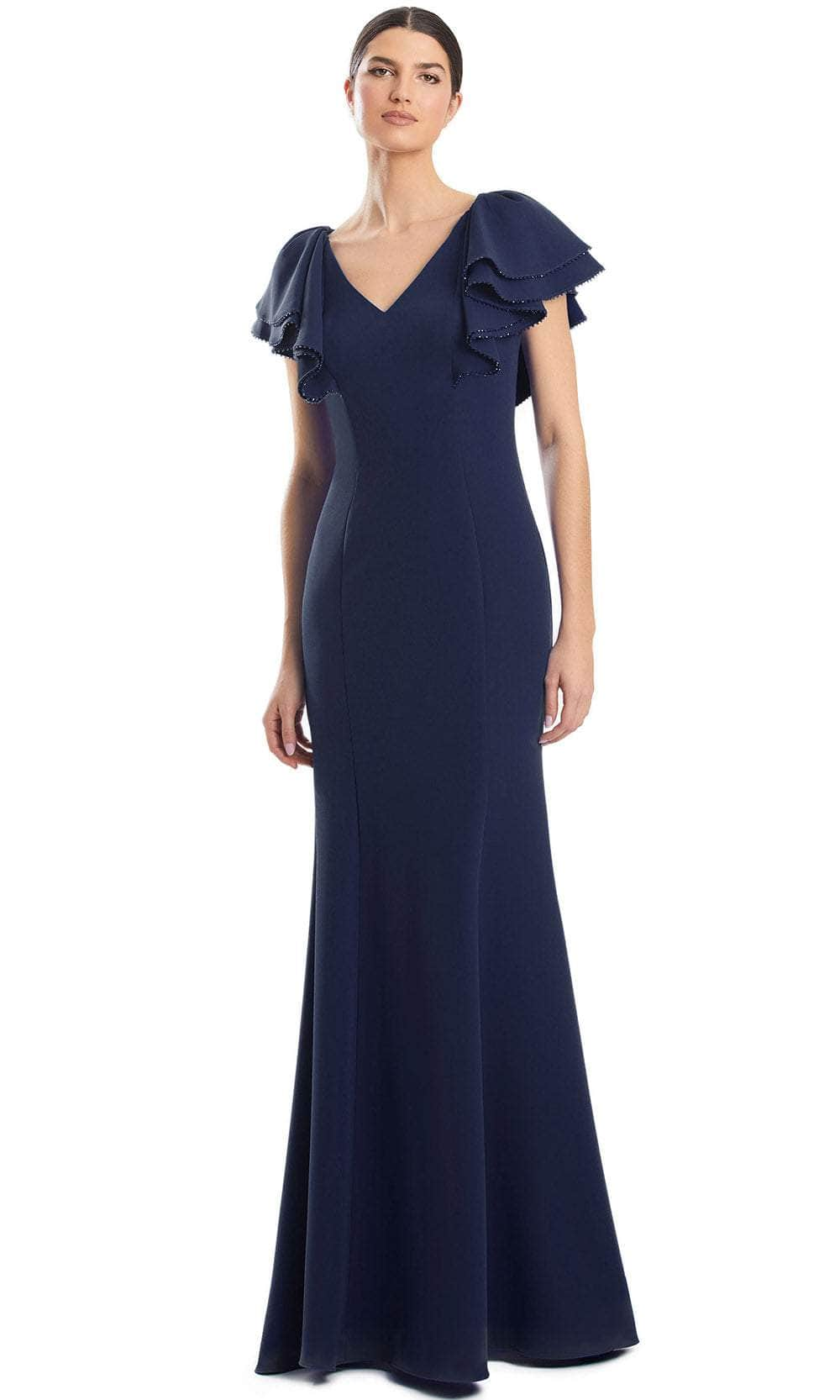 Alexander by Daymor 1968S24 - V-Neck Seamed Evening Dress Evening Dresses