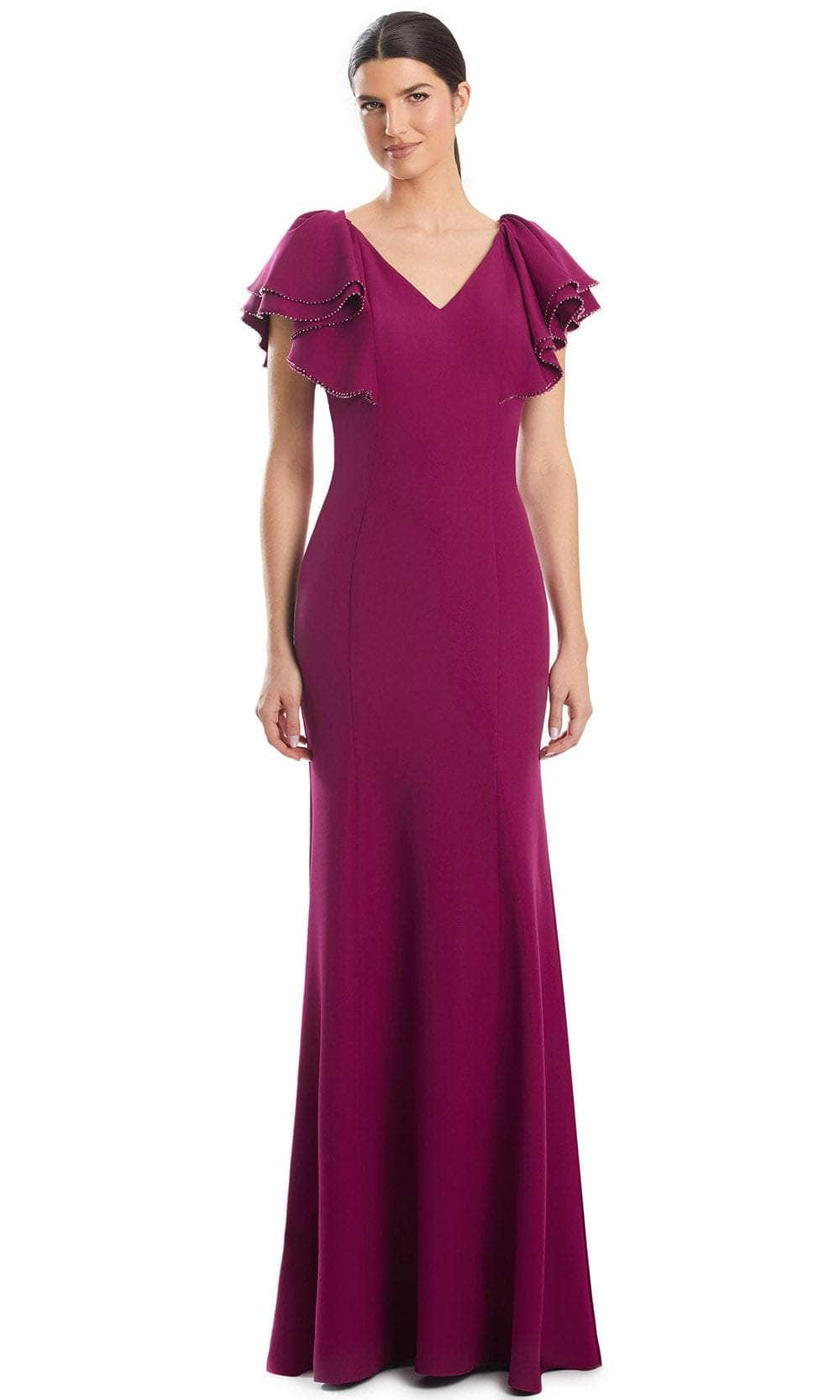 Alexander by Daymor 1968S24 - V-Neck Seamed Evening Dress Evening Dresses