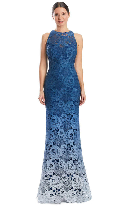 Alexander by Daymor 1975S24 - Lace Applique Sleeveless Dress Prom Dresses 4 /  Navy Ombre