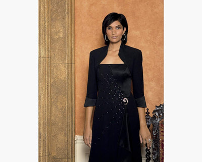 Alexander by Daymor - 2006 Brooch Accent Sleeveless Long Gown with Bolero Mother of the Bride Dresses