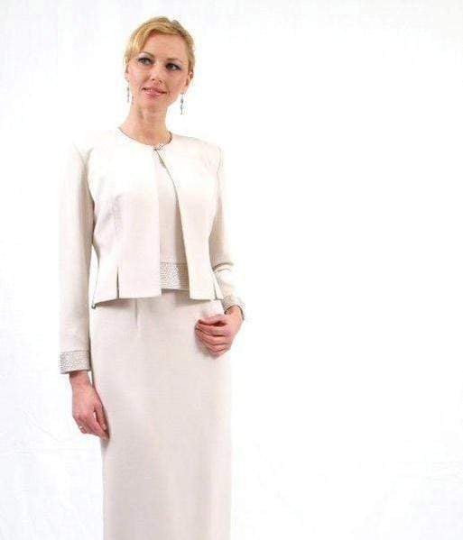 Alexander by Daymor - 2109 Formal Sheath Dress with Long Sleeve Blazer Mother of the Bride Dresses