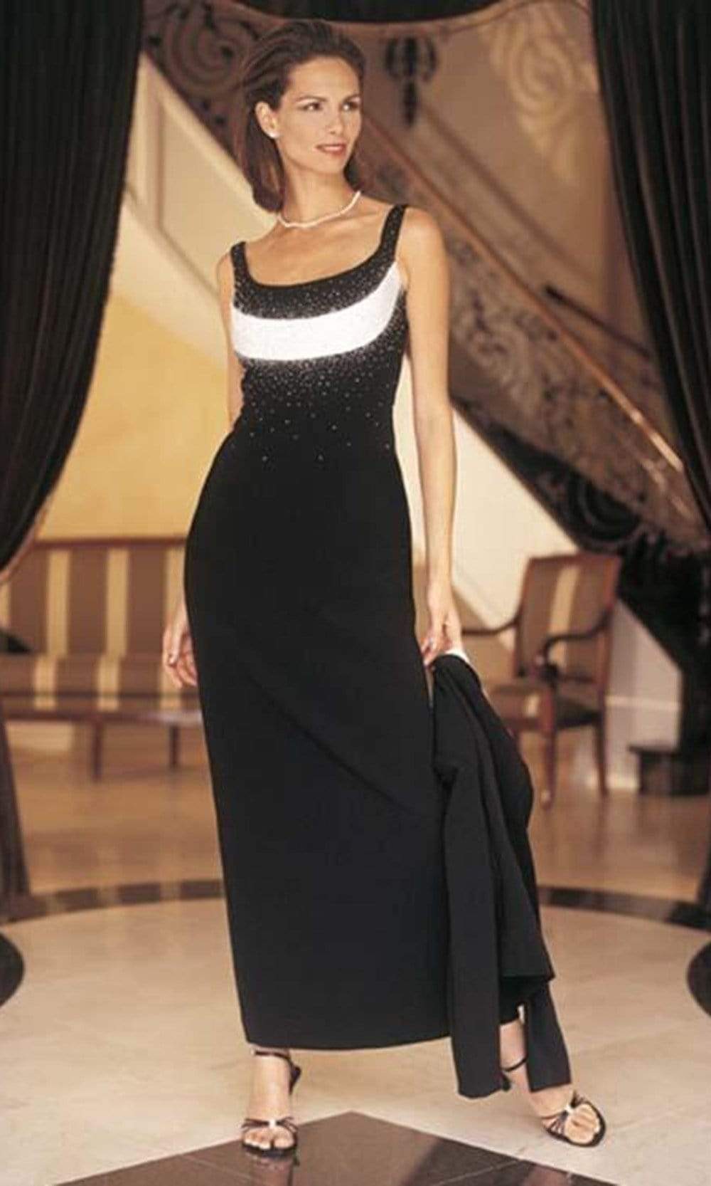 Alexander by Daymor 6121 Beaded Scoop Neck Column Evening Dress  - 1 pc Cameo Rose In Size 4 Available CCSALE