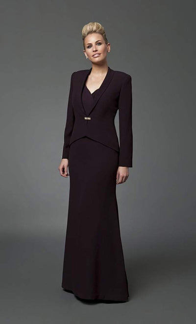 Alexander by Daymor 7001 V-Neck Surplice Evening Gown with Jacket - 2 pcs in New Champagne sizes 16 and 18 Available CCSALE