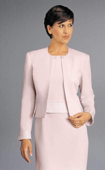 Alexander by Daymor - Jewel Dress with Ornate Cuffed Jacket 702109 Mother of the Bride Dresses 2 / Soft Lilac