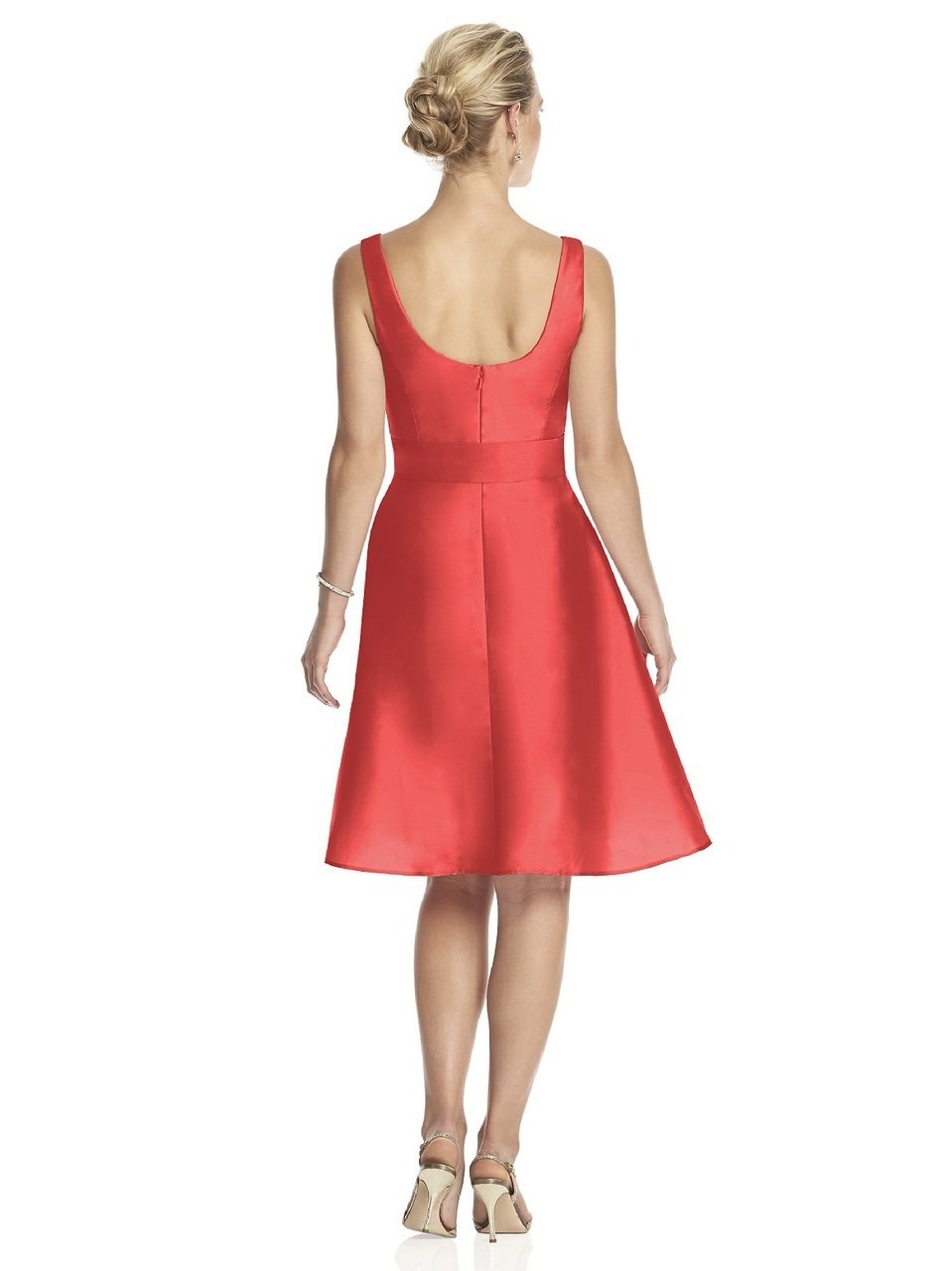 alfred sung v-neck a-line dress Alfred Sung D856 Pleated Strapless Bridesmaid Dress