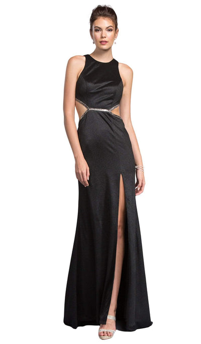 Alluring Jewel Neck Sheath Prom Dress Prom Dresses XXS / Black