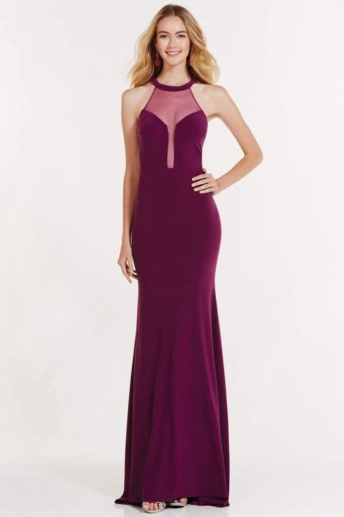 Alyce Paris - 1212 Halter Neck Trumpet Dress With Train Evening Dresses