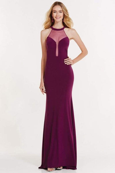 Alyce Paris - 1212 Halter Neck Trumpet Dress With Train Evening Dresses