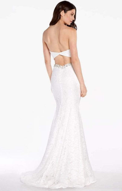 Alyce Paris - 1305 Crystal Ornate Waist Lace Mermaid Gown Evening Dresses