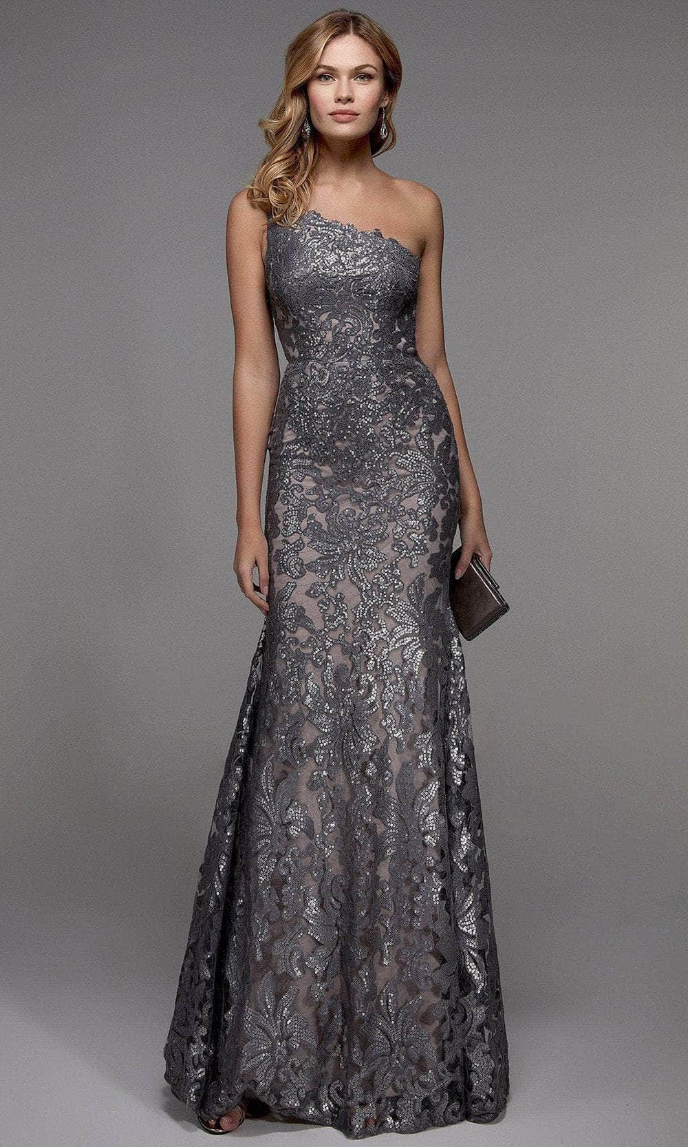 Alyce Paris 27486 - Sequined Asymmetrical Evening Dress Prom Dresses