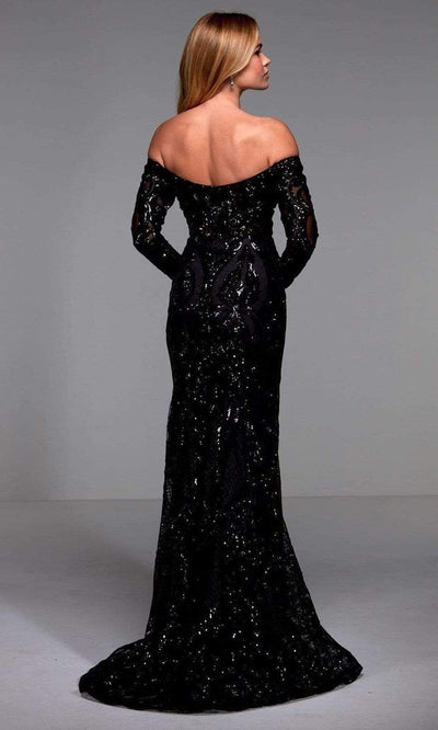 Alyce Paris - 27544 Off Shoulder Sequined Evening Gown Evening Dresses In Black