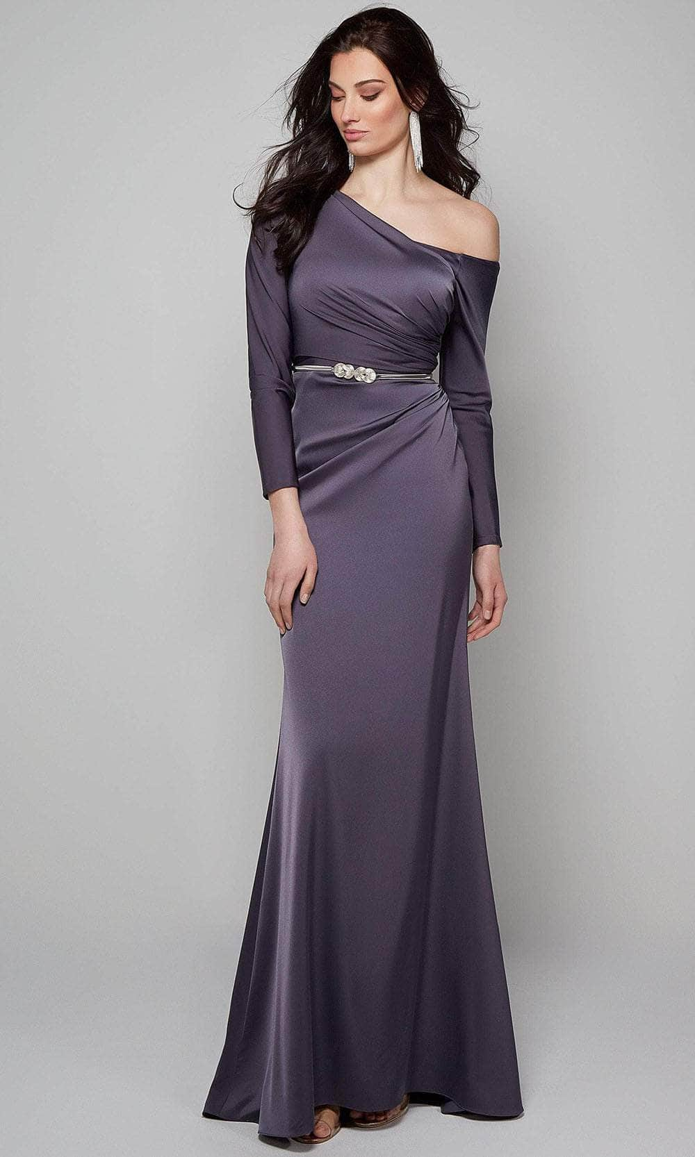 Alyce Paris 27557 - Asymmetrical Neck Fitted Formal Dress Mother Of The Bride Dresses