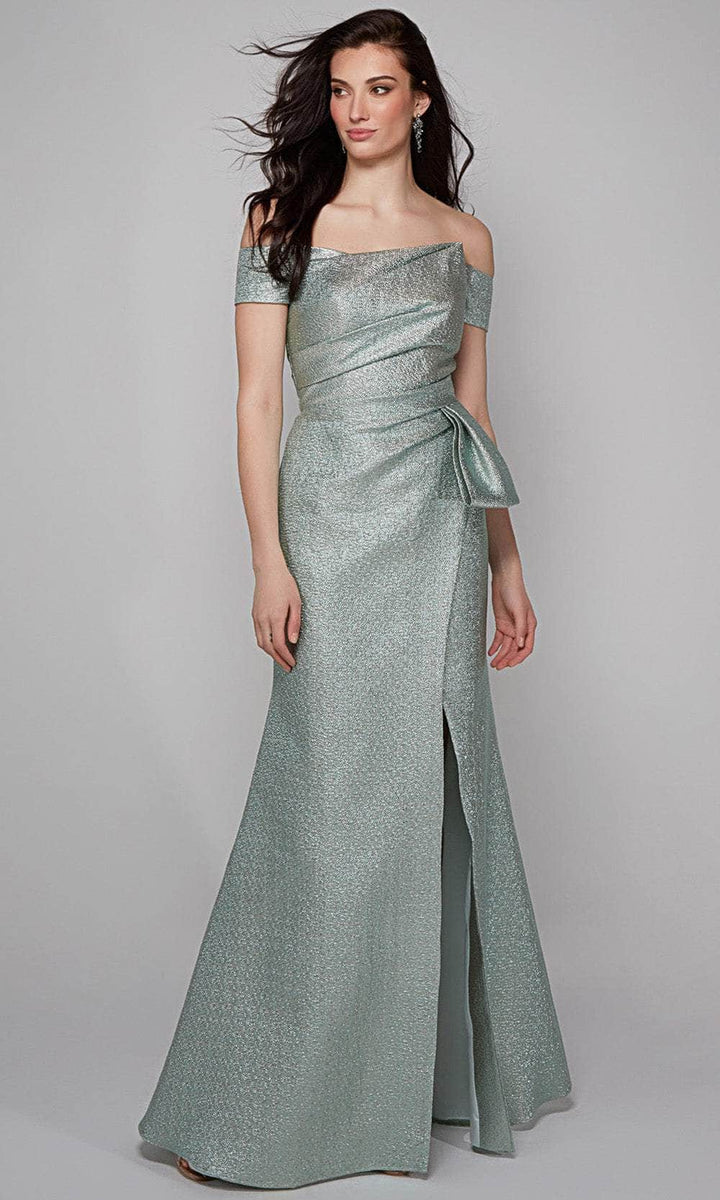 Alyce Paris - Off-Shoulder Gown 27639 In Green
