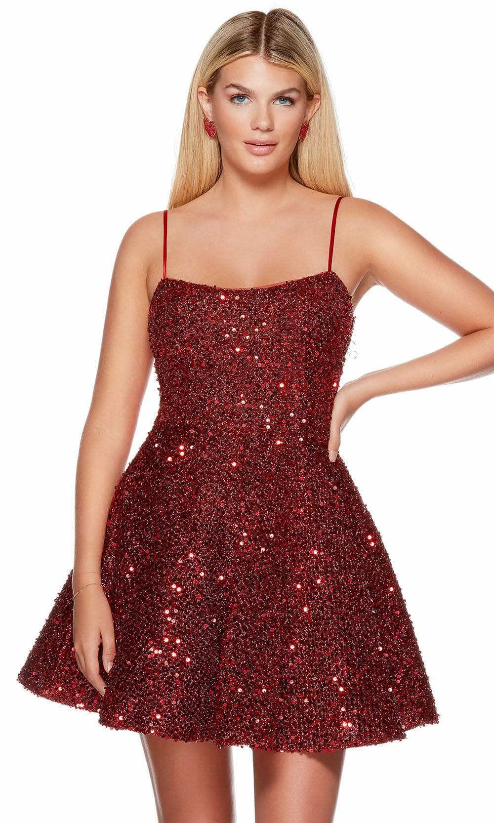 Alyce Paris 3116 - Spaghetti Strap Sweetheart Homecoming Dress Special Occasion Dresses