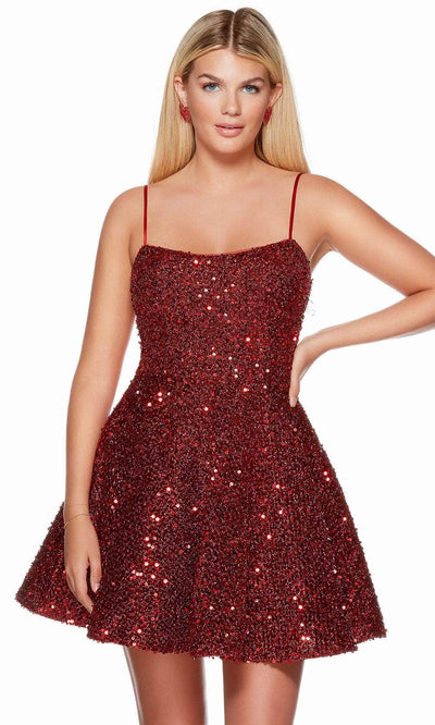Alyce Paris 3116 - Spaghetti Strap Sweetheart Homecoming Dress Special Occasion Dresses