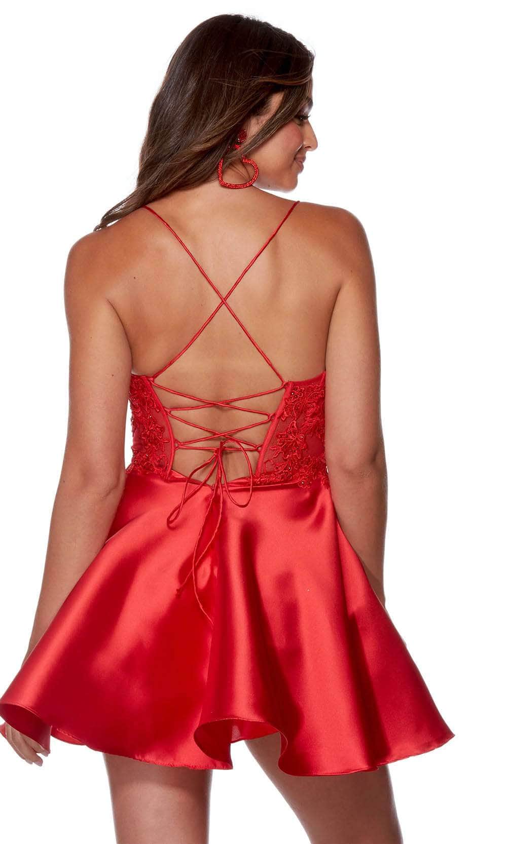 Alyce Paris 3119 - Embroidered V-Neck Cocktail Dress Special Occasion Dresses