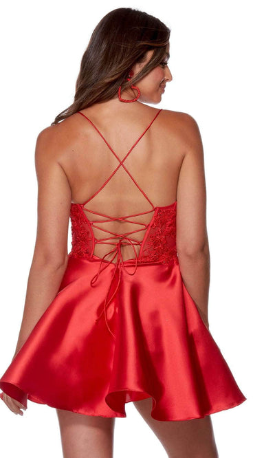 Alyce Paris 3119 - Embroidered V-Neck Cocktail Dress Special Occasion Dresses
