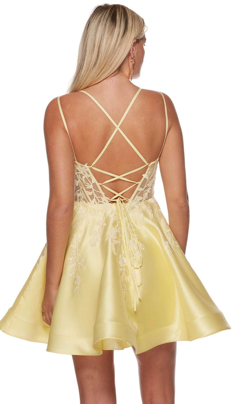 Alyce Paris 3136 - V-Neck Strappy Back Cocktail Dress Special Occasion Dresses