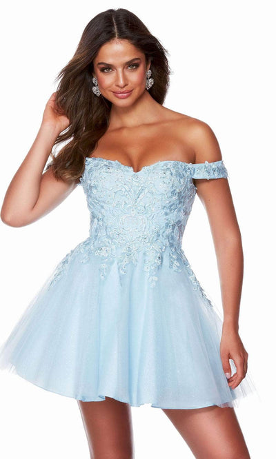 Alyce Paris 3156 - Embroidered Off Shoulder Homecoming Dress Special Occasion Dresses