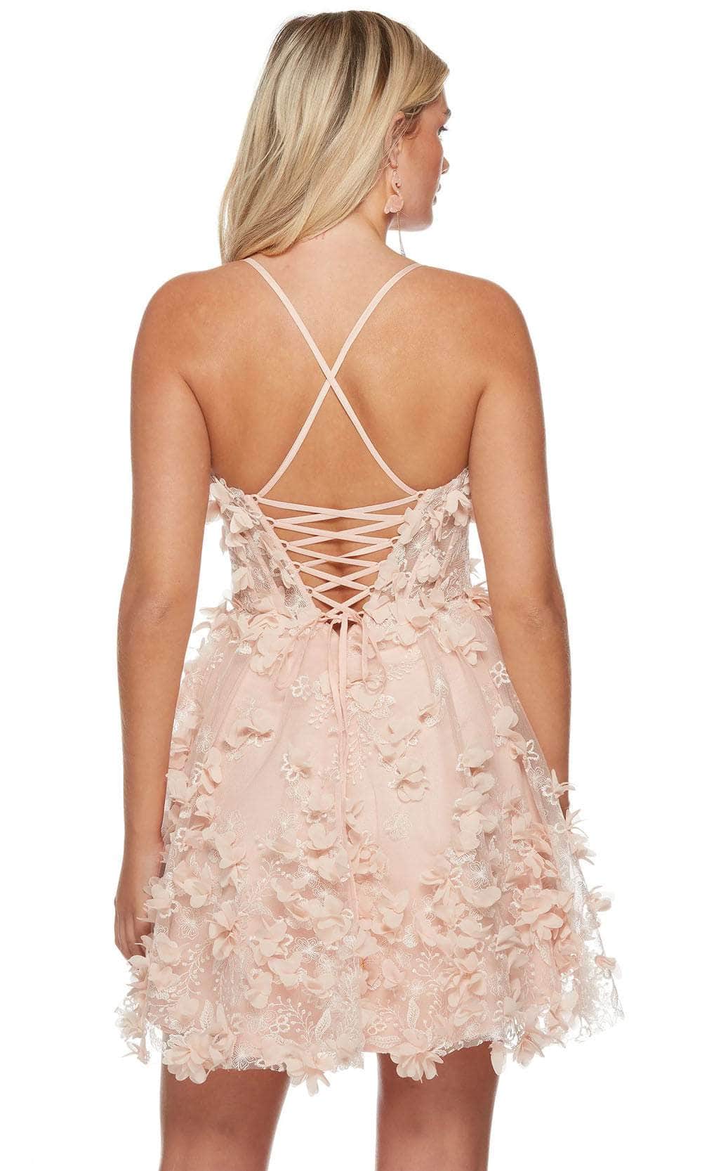 Alyce Paris 3171 - 3D Floral Accented Homecoming Dress Special Occasion Dresses