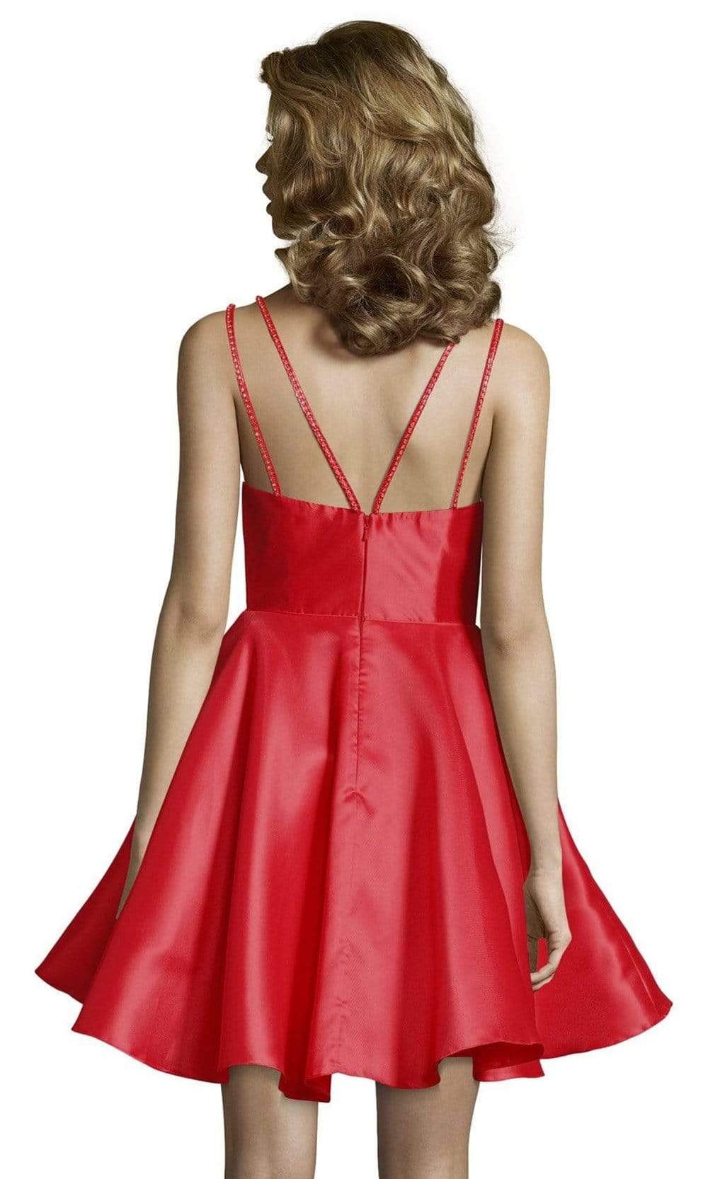 Alyce Paris - 3769 Beaded Straps Fit and Flare Cocktail Dress Homecoming Dresses