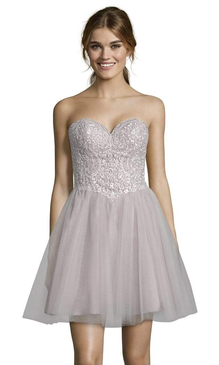 Alyce Paris - 3855 Embroidered Sweetheart Bodice Dress Special Occasion Dress 000 / Cashmere Rose