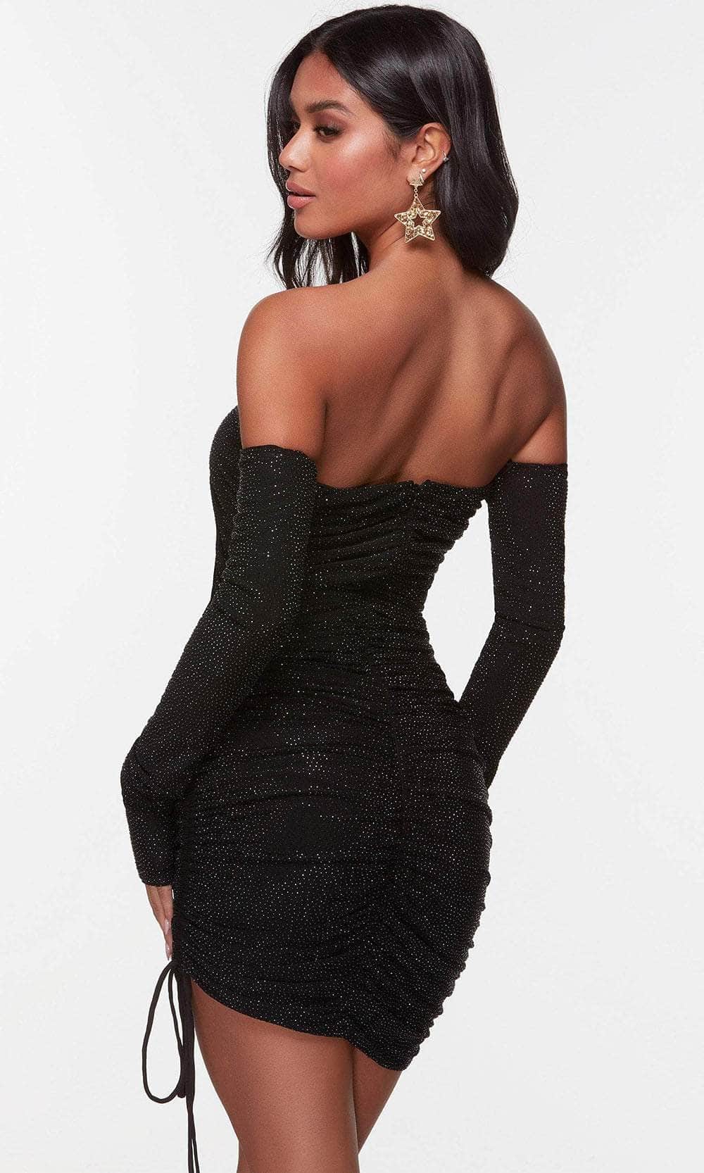 Alyce Paris 4575 - Off-Shoulder Ruched Cocktail Dress Cocktail Dresses