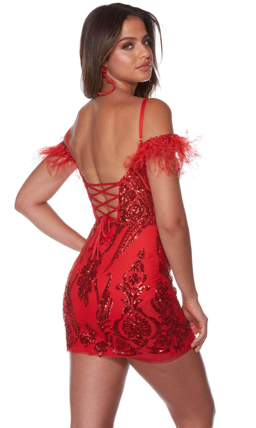 Alyce Paris 4618 - Sequin Motif Sheath Homecoming Dress Special Occasion Dresses