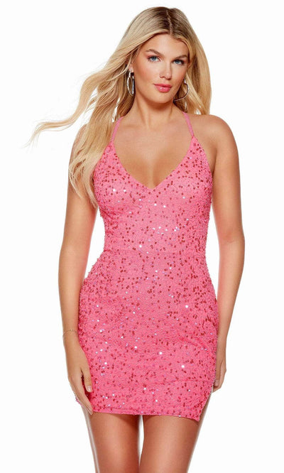 Alyce Paris 4626 - Beaded V-Neck Homecoming Dress Special Occasion Dresses