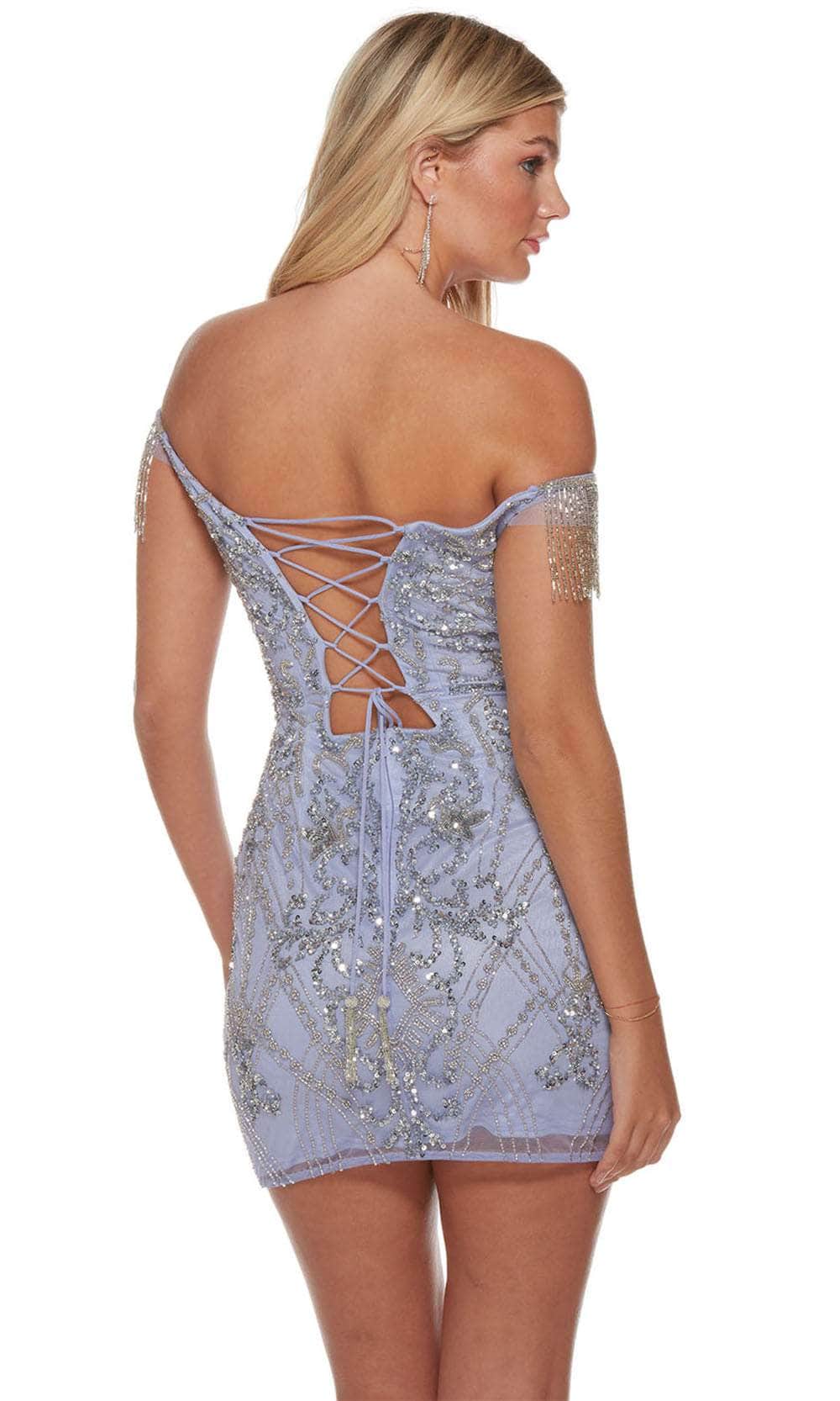 Alyce Paris 4638 - Off-Shoulder  Sequin Embellished Cocktail Dress Homecoming Dresses