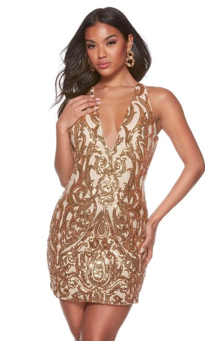 Alyce Paris 4642 - Strappy Sequin Homecoming Dress Special Occasion Dresses
