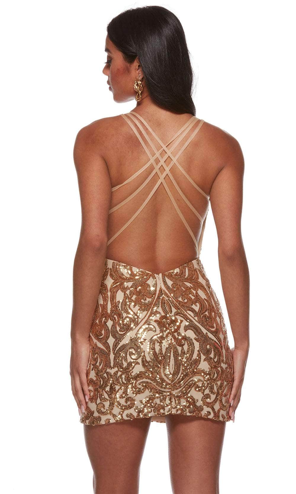 Alyce Paris 4642 - Strappy Sequin Homecoming Dress Special Occasion Dresses