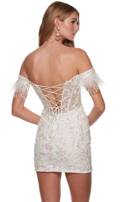 Alyce Paris 4662 - Off Shoulder Sequin Cocktail Dress Special Occasion Dresses