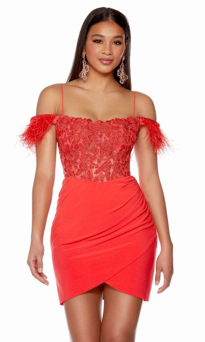 Alyce Paris 4693 - Beaded Lace Corset Cocktail Dress Special Occasion Dresses
