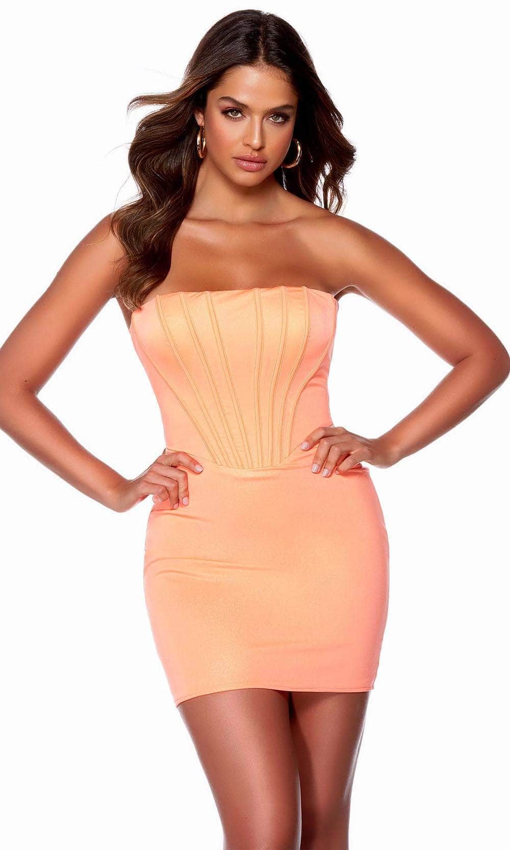 Alyce Paris 4702 - Corset Style Metallic Homecoming Dress Special Occasion Dresses