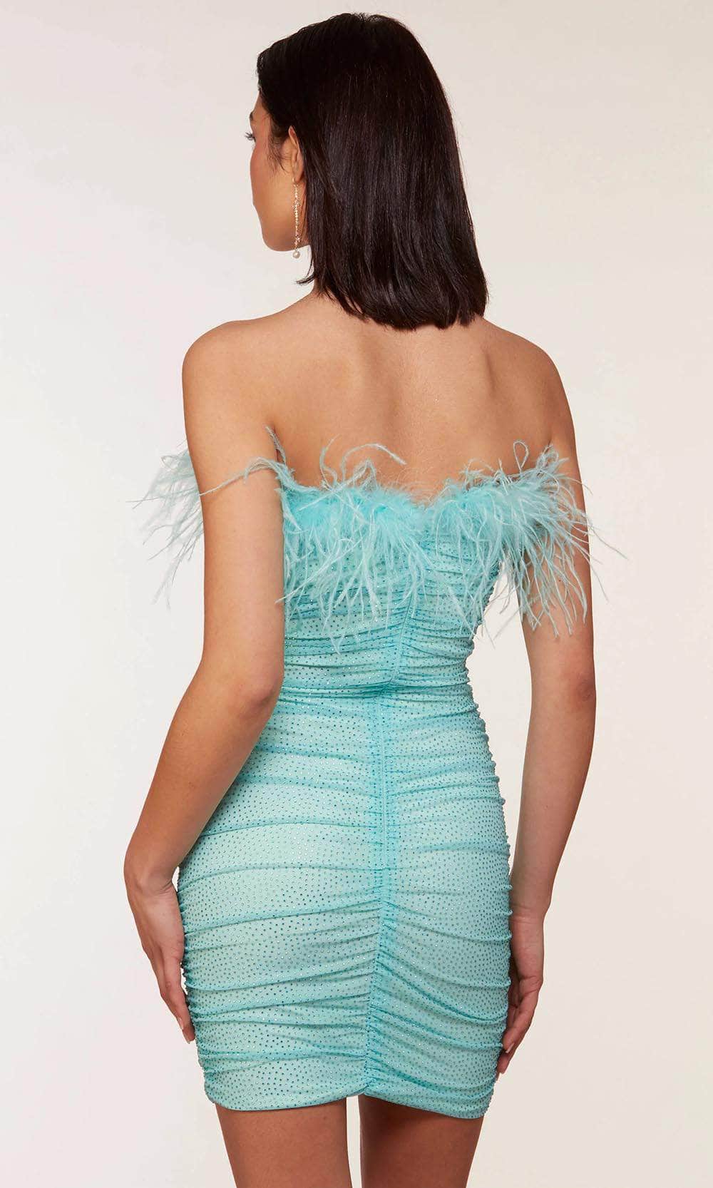 Alyce Paris 4728 - Strapless Feathered Homecoming Dress Special Occasion Dresses