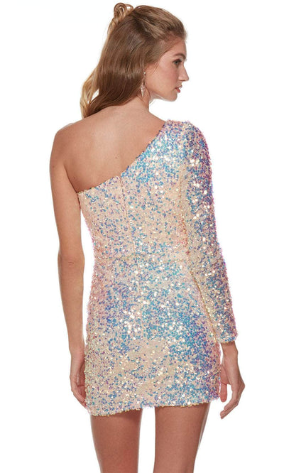 Alyce Paris 4771 - Sequined One Shoulder Cocktail Dress Prom Dresses