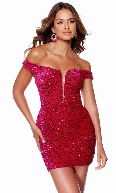 Alyce Paris 4775 - Sequin Off Shoulder Homecoming Dress Special Occasion Dress