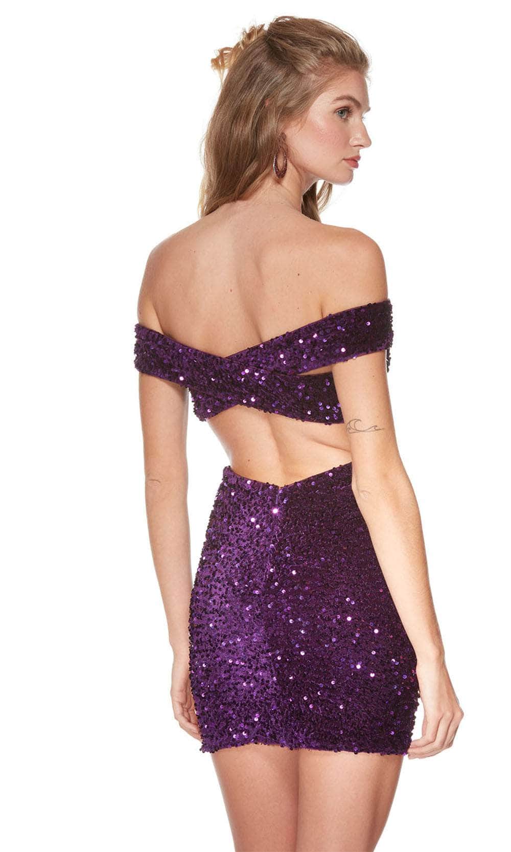 Alyce Paris 4775 - Sequin Off Shoulder Homecoming Dress Special Occasion Dress