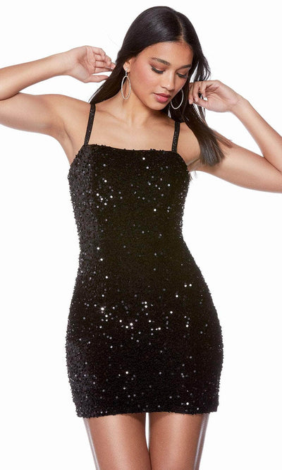 Alyce Paris 4794 - Sequined Square Cocktail Dress Special Occasion Dresses
