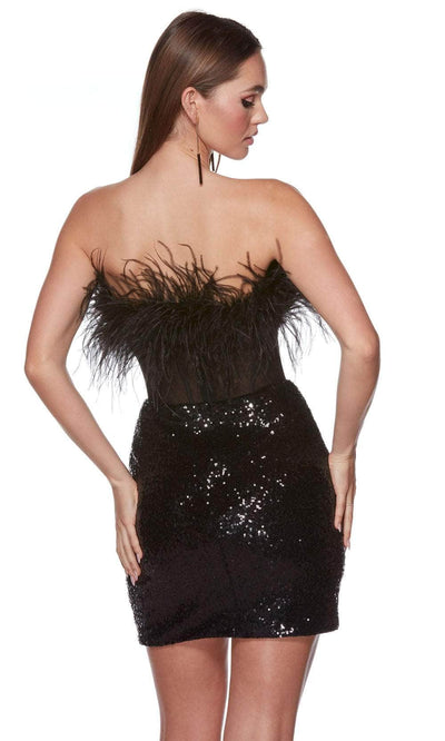 Alyce Paris 4799 - Strapless Feathered Corset Homecoming Dress Special Occasion Dresses