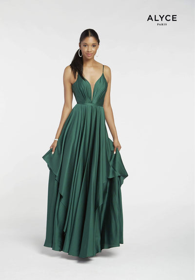 Alyce Paris - 60091 Ruched Plunging Tiered Evening Dress Special Occasion Dress
