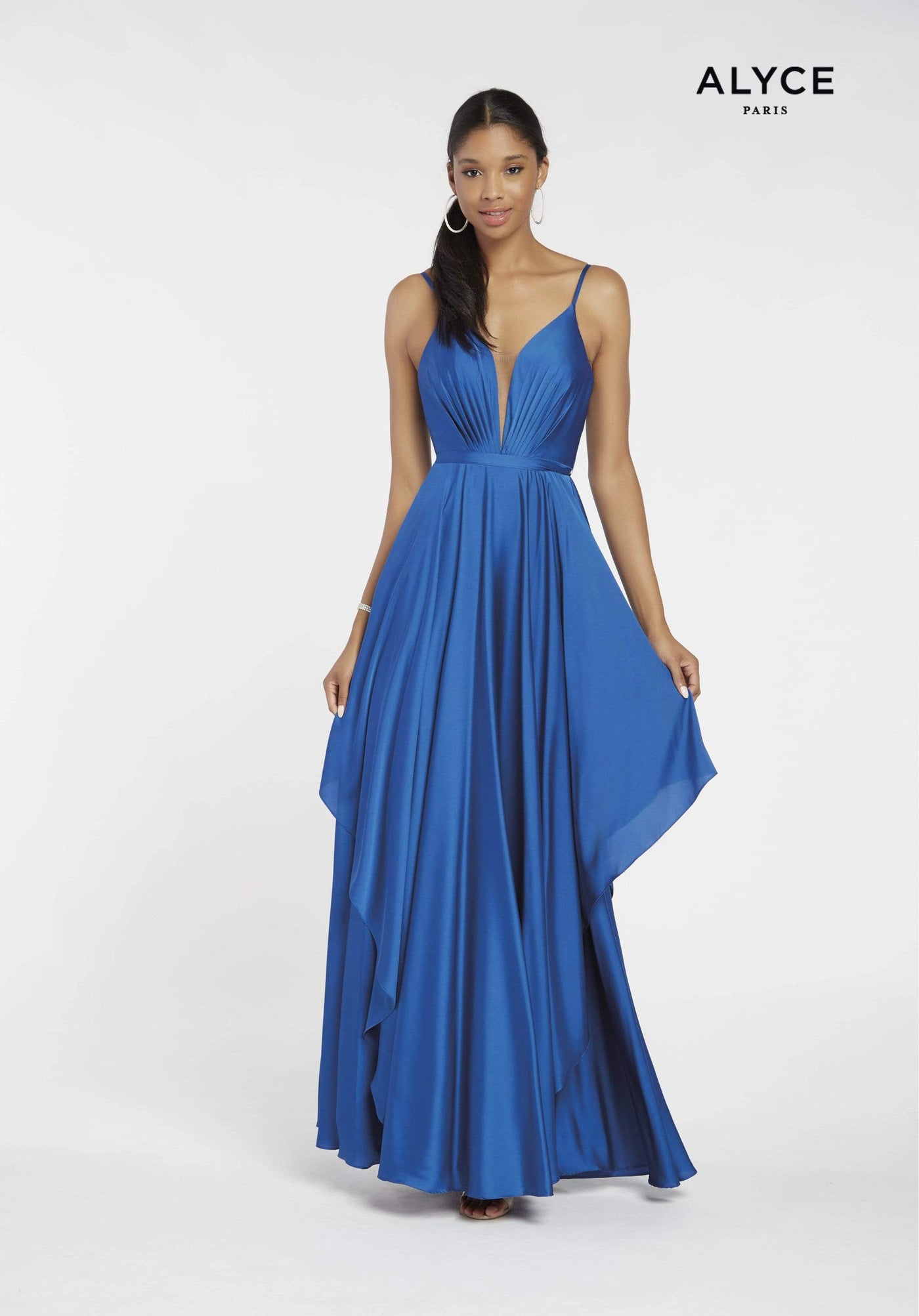 Alyce Paris - 60091 Ruched Plunging Tiered Evening Dress Special Occasion Dress