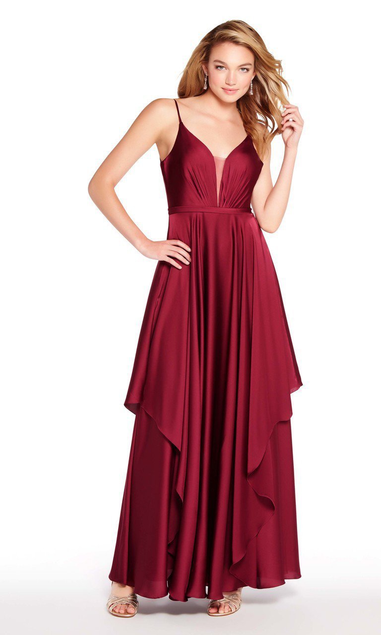 Alyce Paris - 60091 Ruched Plunging Tiered Evening Dress Special Occasion Dress